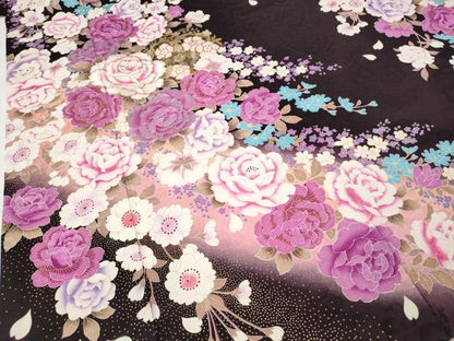 平和屋着物●豪華振袖　刺繍　ラインストーン　舞花文　暈し染め　金銀彩　正絹　逸品　CABI9923ut