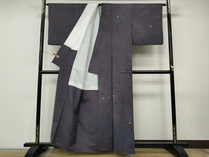 平和屋着物●訪問着　本場染大島紬　竹屋町刺繍　舞花びら　正絹　逸品　CABI9927ut
