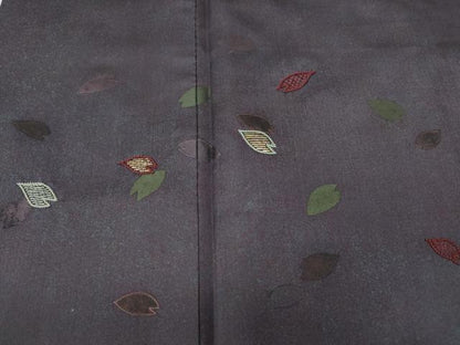 平和屋着物●訪問着　本場染大島紬　竹屋町刺繍　舞花びら　正絹　逸品　CABI9927ut