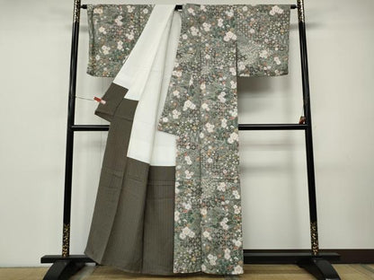 平和屋着物●上質な小紋　辻が花　絞り　金彩　正絹　逸品　CABI9929ut
