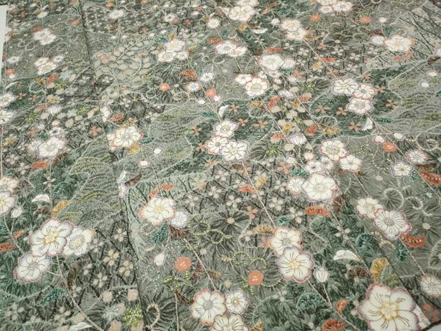 平和屋着物●上質な小紋　辻が花　絞り　金彩　正絹　逸品　CABI9929ut