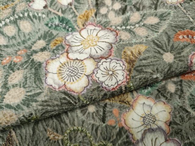 平和屋着物●上質な小紋　辻が花　絞り　金彩　正絹　逸品　CABI9929ut