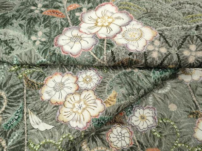 平和屋着物●上質な小紋　辻が花　絞り　金彩　正絹　逸品　CABI9929ut