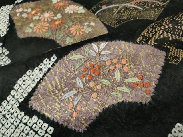 平和屋着物●訪問着　絞り　刺繍　地紙草花文　金彩　仮絵羽　正絹　逸品　未使用　CABI9932ut
