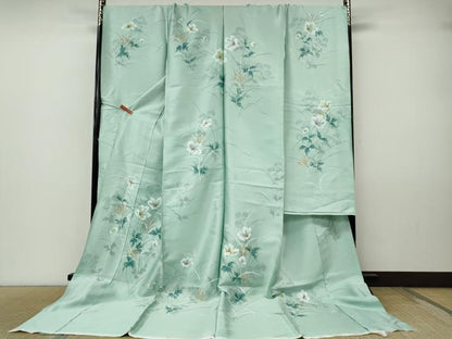 平和屋着物●お引きずり・お引き摺り・引き振袖　手描き　枝花文　仮絵羽　逸品　未使用　CABI9933ut