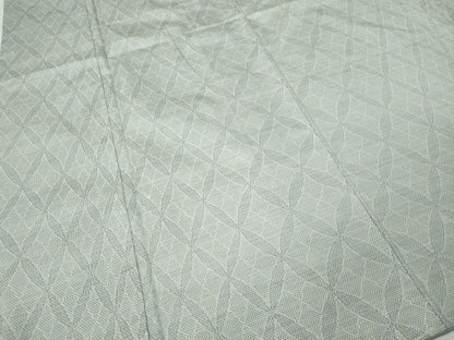 平和屋着物●本場大島紬　白大島　七宝文　正絹　逸品　未使用　CABI9936ut