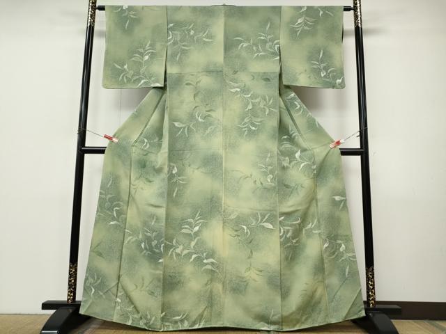 平和屋着物●上質な小紋　地紋起こし　枝花文　正絹　逸品　CABI9937ut