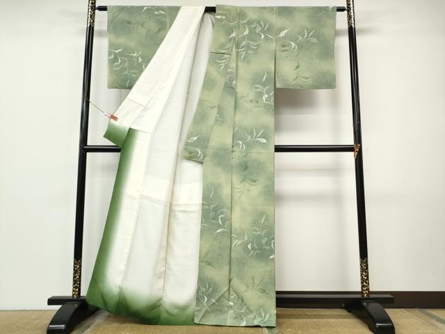 平和屋着物●上質な小紋　地紋起こし　枝花文　正絹　逸品　CABI9937ut
