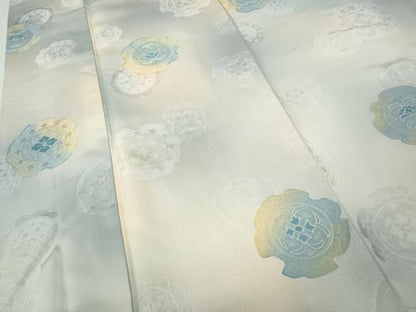平和屋着物●上質な小紋　地紋起こし　絵皿花文　暈し染め　正絹　逸品　CABI9939ut