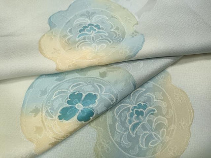 平和屋着物●上質な小紋　地紋起こし　絵皿花文　暈し染め　正絹　逸品　CABI9939ut