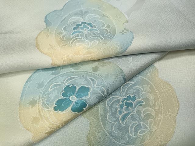 平和屋着物●上質な小紋　地紋起こし　絵皿花文　暈し染め　正絹　逸品　CABI9939ut