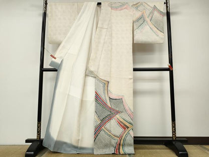 平和屋着物●名門　藤娘きぬたや・総絞り　訪問着　吉祥文　正絹　逸品　CABI9944ut