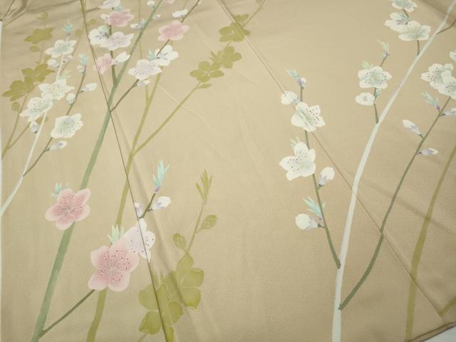 平和屋着物●京加賀糸目友禅作家　山崎巌　訪問着　枝花文　正絹　逸品　CABI9945ut