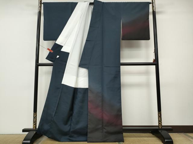 平和屋着物●訪問着　本場染大島紬　霞文　正絹　逸品　CABI9947ut