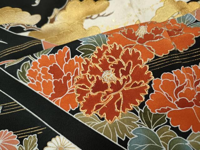 平和屋着物●豪華黒留袖　作家物　駒刺繍　日本の心　金彩　正絹　逸品　未使用　CABI9949ut