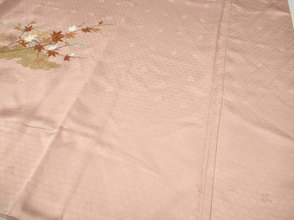 平和屋着物●訪問着　駒刺繍　扇面草花文　暈し染め　金彩　鈴乃屋扱い　正絹　逸品　未使用　CABI9952ut