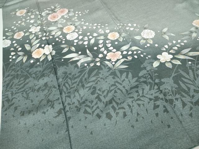 平和屋着物●訪問着　舞花文　シルエット　暈し染め　金彩　正絹　逸品　CABI9953ut
