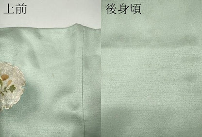 平和屋着物●訪問着　駒刺繍　押し花　雪輪芝草花文　暈し染め　金彩　正絹　逸品　CABI9955ut