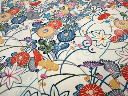 平和屋着物●豪華振袖　紅型　草花づくし　鬼しぼ縮緬　正絹　逸品　CABI9957ut