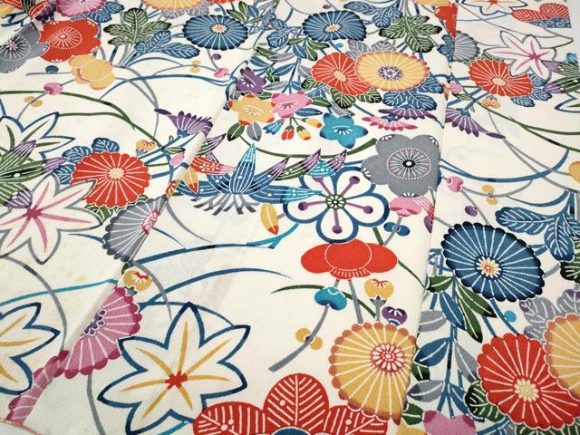 平和屋着物●豪華振袖　紅型　草花づくし　鬼しぼ縮緬　正絹　逸品　CABI9957ut
