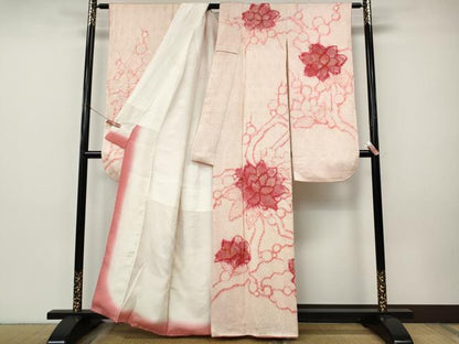 平和屋着物●豪華振袖　総絞り　枝花文　正絹　逸品　CABI9960ut