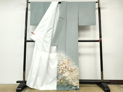 平和屋着物●豪華色留袖　友禅　御所解船花文　暈し染め　正絹　逸品　CABI9963ut