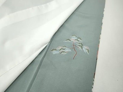 平和屋着物●豪華色留袖　友禅　御所解船花文　暈し染め　正絹　逸品　CABI9963ut