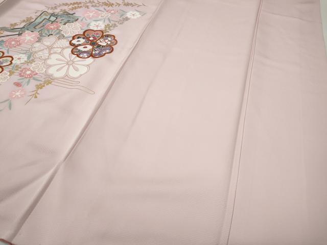 平和屋着物●訪問着　御所車花蝶文　暈し染め　金銀彩　正絹　逸品　CABI9966ut