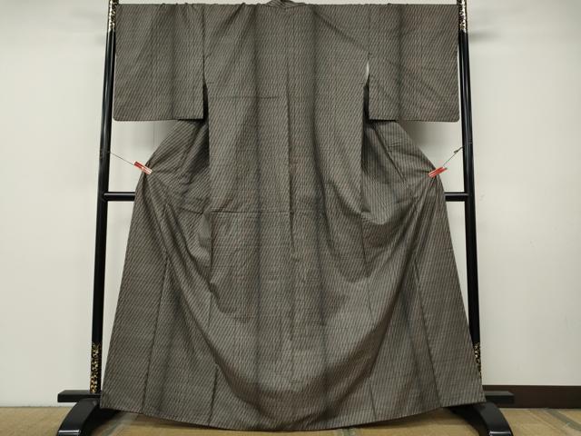 平和屋着物●本場大島紬　9マルキ　吉祥間道　正絹　逸品　CABI9969ut