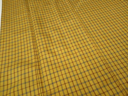 平和屋着物●本場黄八丈　まるまなこ　紬　格子柄　正絹　逸品　CABI9976ut