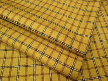 平和屋着物●本場黄八丈　まるまなこ　紬　格子柄　正絹　逸品　CABI9976ut