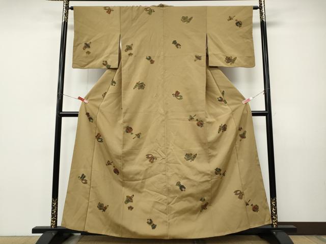 平和屋着物●上質な小紋　玩具文　正絹　逸品　CABI9977ut