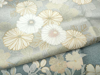 平和屋着物●訪問着　枝花文　暈し染め　金彩　正絹　逸品　CABI9979ut