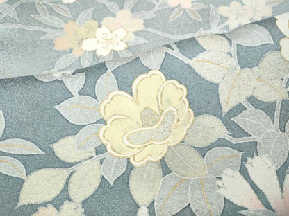 平和屋着物●訪問着　枝花文　暈し染め　金彩　正絹　逸品　CABI9979ut