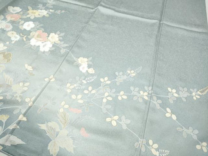 平和屋着物●訪問着　枝花文　暈し染め　金彩　正絹　逸品　CABI9979ut