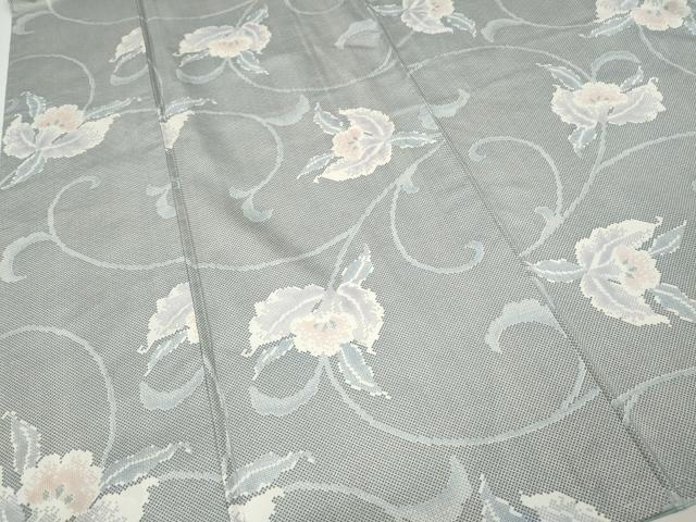 平和屋着物●本場染大島紬　更紗花文　正絹　逸品　CABI9981ut