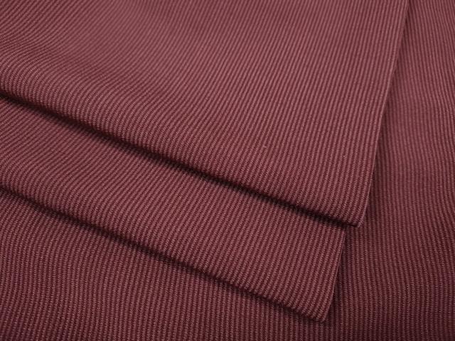 平和屋着物●江戸小紋　紬地　万筋　浅蘇芳色×長春色　正絹　逸品　CABI9984ut