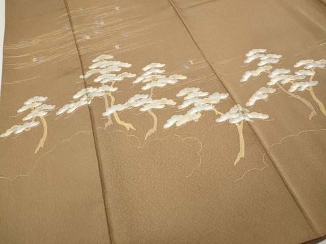 平和屋着物●中国三大刺繍　相良刺繍　総刺繍　訪問着　船　松　正絹　逸品　CABI9987ut