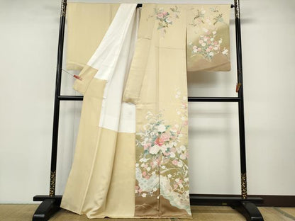 平和屋着物●訪問着　大西一廣　駒刺繍　花車文　暈し染め　金彩　正絹　逸品　CABI9988ut