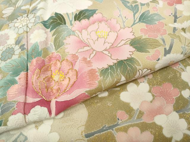 平和屋着物●訪問着　大西一廣　駒刺繍　花車文　暈し染め　金彩　正絹　逸品　CABI9988ut