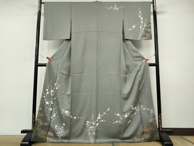 平和屋着物●西陣　京の名門　じゅらく謹製　帝王紫　訪問着　刺繍　万寿菊　暈し染め　金彩　ますいわ屋扱い　正絹　逸品　CABI9989ut