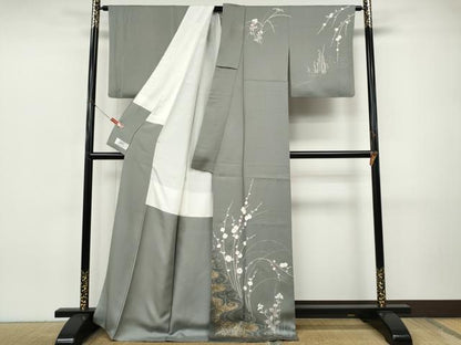 平和屋着物●西陣　京の名門　じゅらく謹製　帝王紫　訪問着　刺繍　万寿菊　暈し染め　金彩　ますいわ屋扱い　正絹　逸品　CABI9989ut