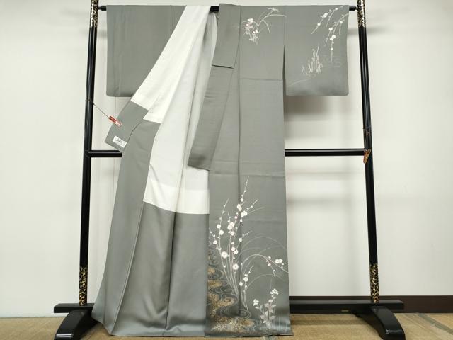 平和屋着物●西陣　京の名門　じゅらく謹製　帝王紫　訪問着　刺繍　万寿菊　暈し染め　金彩　ますいわ屋扱い　正絹　逸品　CABI9989ut