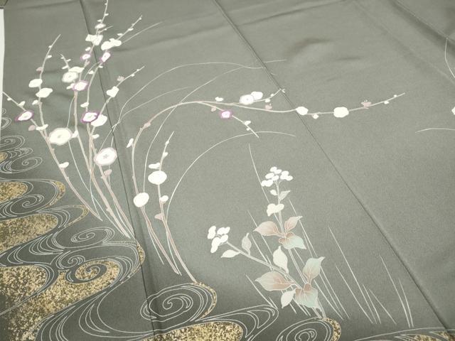 平和屋着物●西陣　京の名門　じゅらく謹製　帝王紫　訪問着　刺繍　万寿菊　暈し染め　金彩　ますいわ屋扱い　正絹　逸品　CABI9989ut
