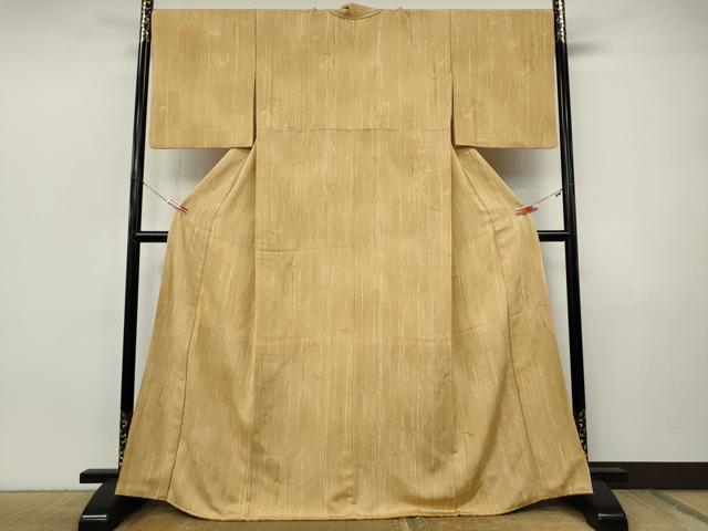 平和屋着物●上質な小紋　地紋起こし　笹竹文　正絹　逸品　CABI9990ut