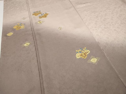 平和屋着物●訪問着　アマルナブルー　駒刺繍　桐菱花文　暈し染め　金彩　正絹　逸品　CABI9995ut