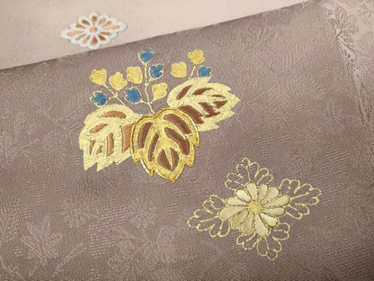 平和屋着物●訪問着　アマルナブルー　駒刺繍　桐菱花文　暈し染め　金彩　正絹　逸品　CABI9995ut