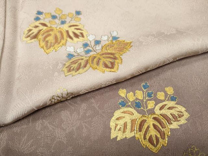 平和屋着物●訪問着　アマルナブルー　駒刺繍　桐菱花文　暈し染め　金彩　正絹　逸品　CABI9995ut