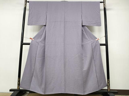 平和屋着物●上質な色無地　紋意匠　浅紫色　正絹　逸品　CABI9998ut