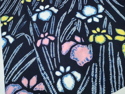 平和屋着物∴夏物　浴衣　有松鳴海絞り　杜若　綿　逸品　CABJ0001ng